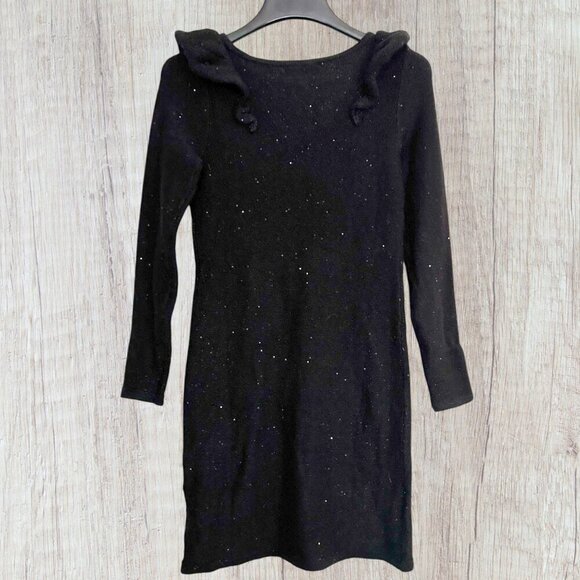 LILLY PULITZER Ruth Black Sequin Sparkle Holiday Christmas Sweater Dress S - Picture 3 of 6